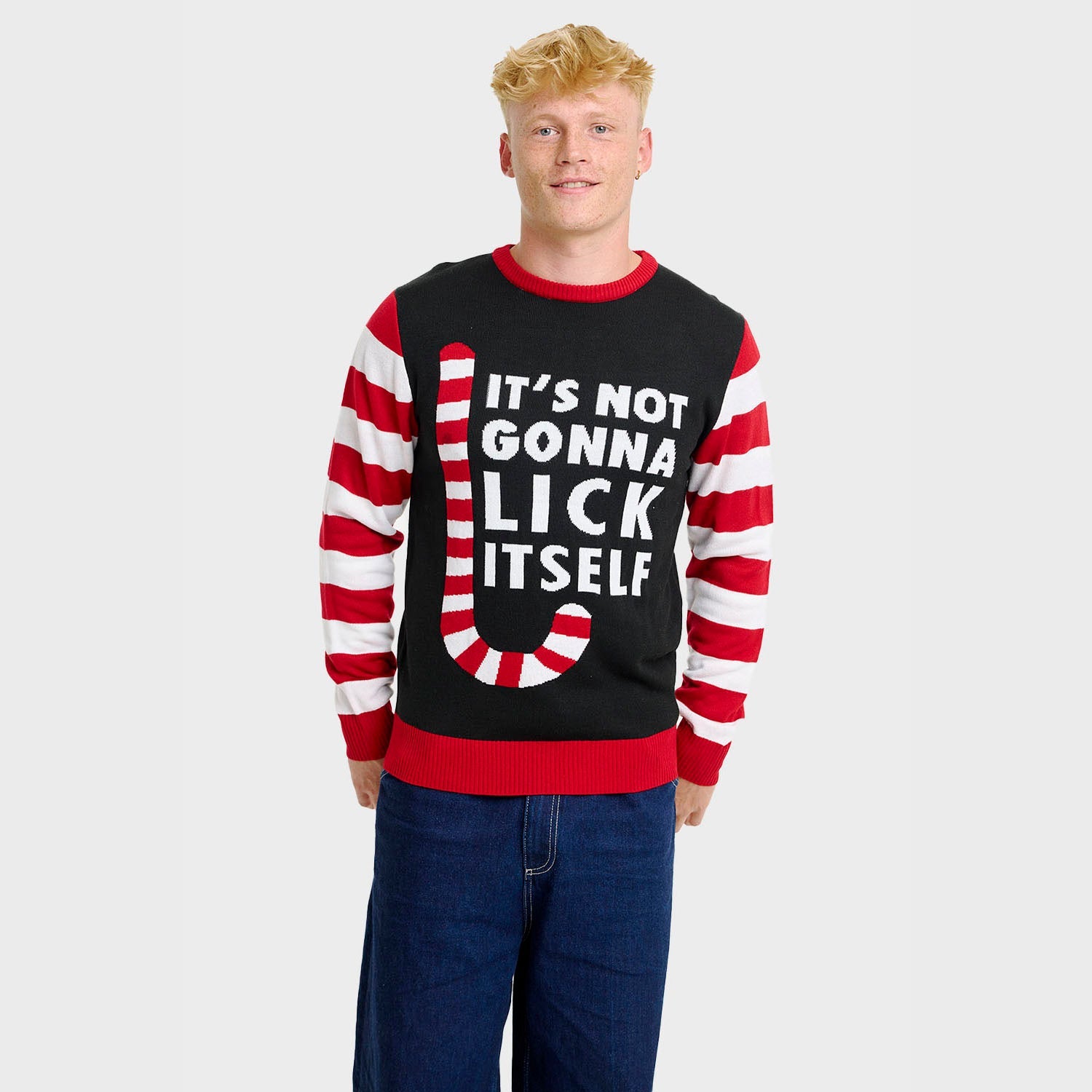 Candy Cane Weihnachtspullover - Herren