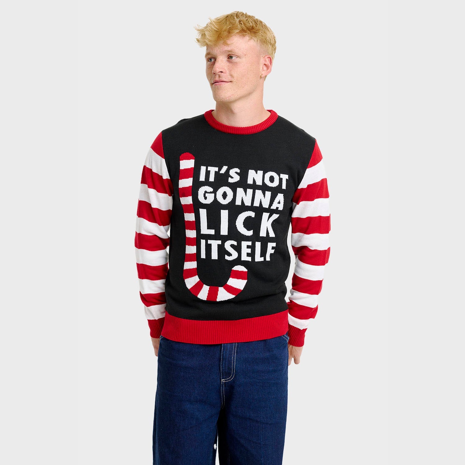 Candy Cane Weihnachtspullover - Herren
