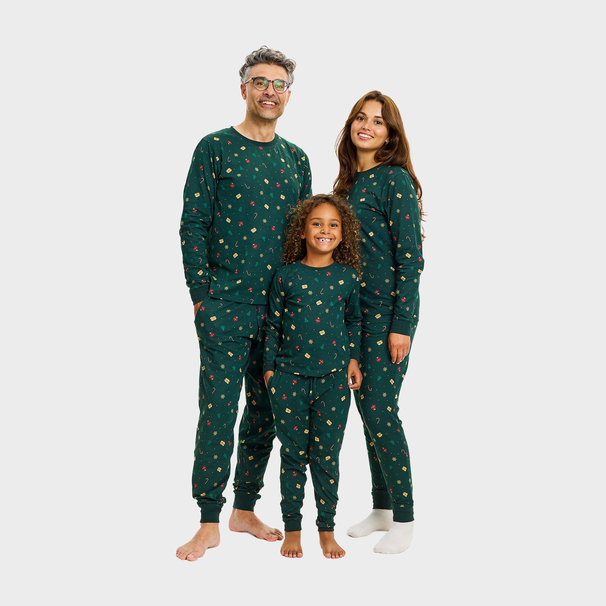 Weihnachtstraum-Pyjama Grün - Damen