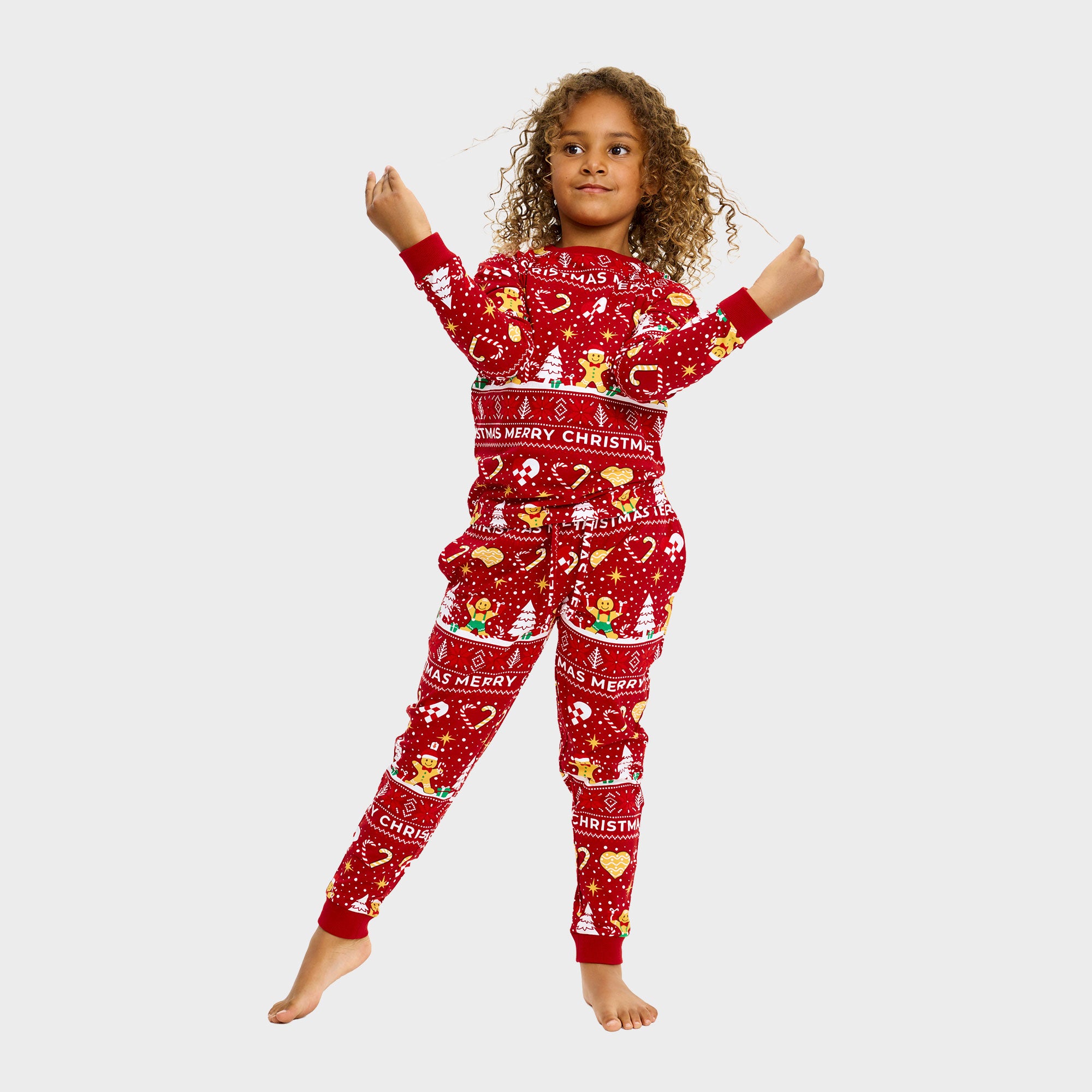 Biscotto di Natale Pigiama di Natale Rosso - Bambini.