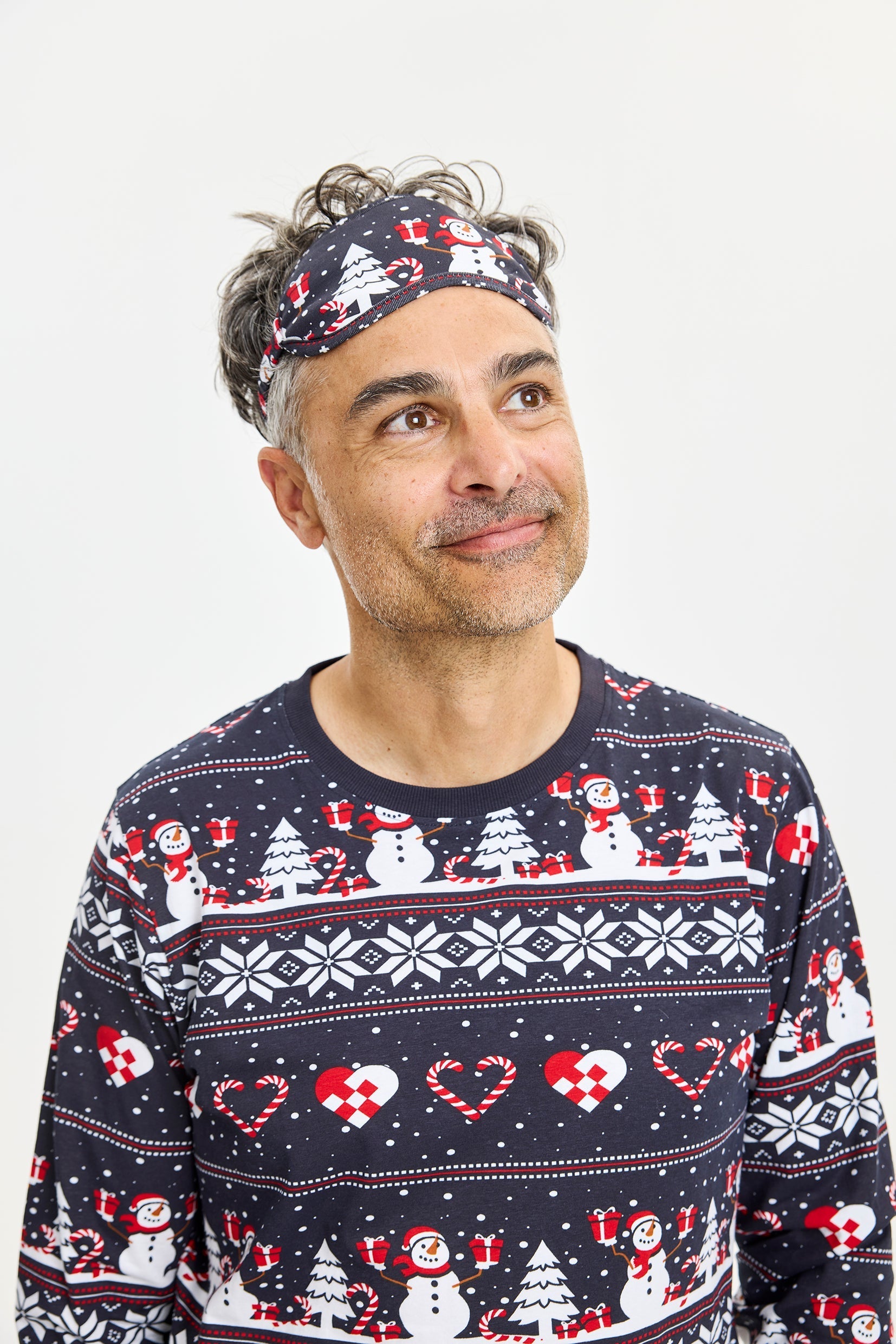 Weihnachtsherzen-Schlafmaske